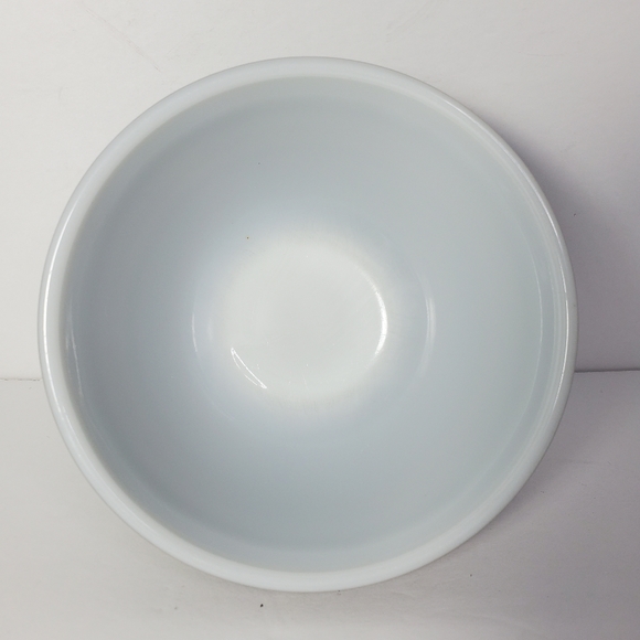 Vintage Pyrex TERRA Matte Black Brown Striped Round Mixing Bowl 401 1.5 Pint 60s - Picture 3 of 7